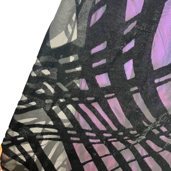 Arianna by Rachel Kaye Vintage Black Purple Velvet Claudie Dress NWT Size 6P - Picture 8 of 12